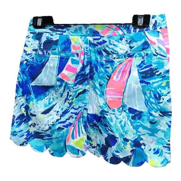 Lilly Pulitzer Blue Aqua‎ Pattern Skort - Picture 2 of 4